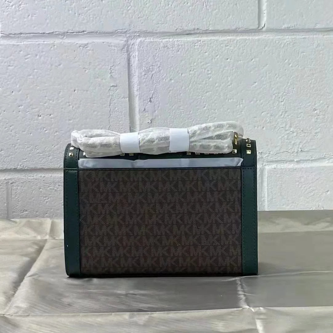 Michael Kors Rose 35F1Gx0L2B Medium Flap Shldr Messenger Bag In Racing Green