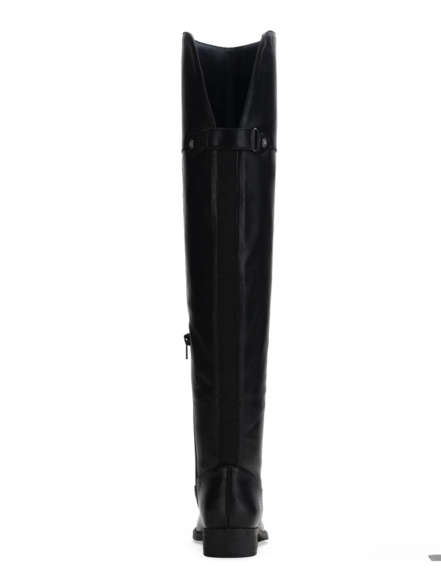 Womens Black Cushioned Gore Zipper Accent Slip Resistant Allicce Round Toe Dress Boots Shoes 8.5 M