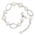 Primal Silver Sterling Silver Freshwater Cultured Pearl 8.5 Inch Bracelet