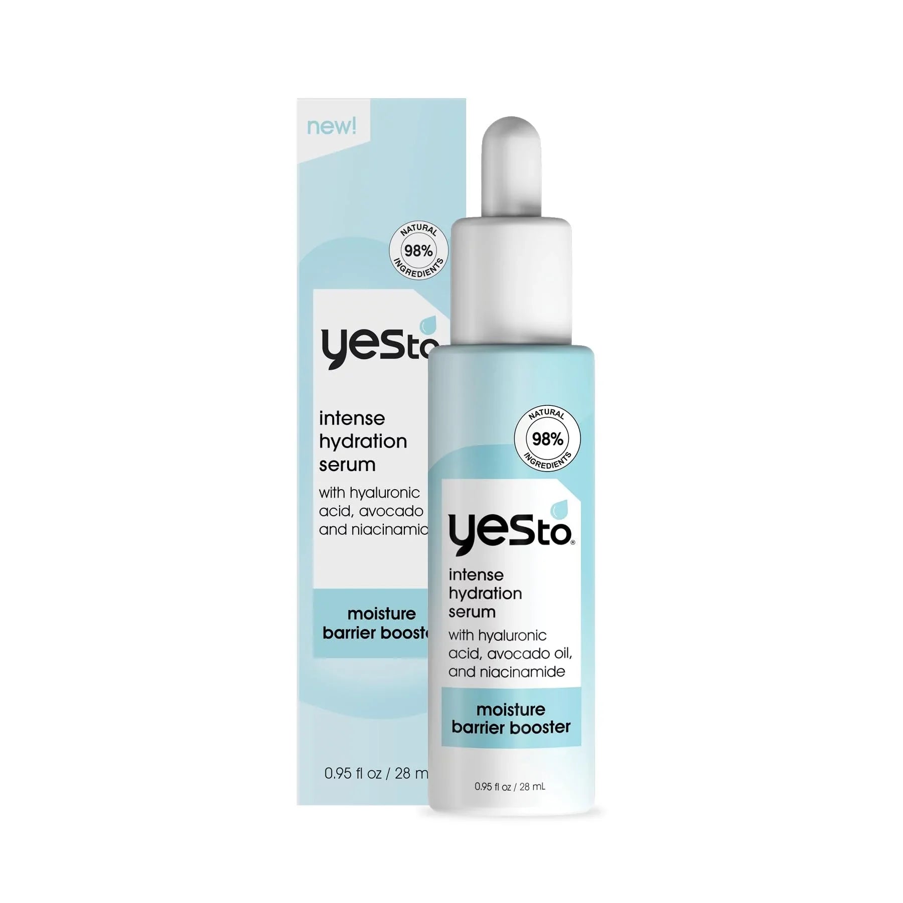 Yes To Intense Hydration Serum, Locks In Moisture And Helps Support Skin,S Barrier Against Environmental Damage, Hyaluronic Acid, Avocado Oil And Vitamin B, Natural, Vegan & Cruelty Free, 0.95 Fl Oz.