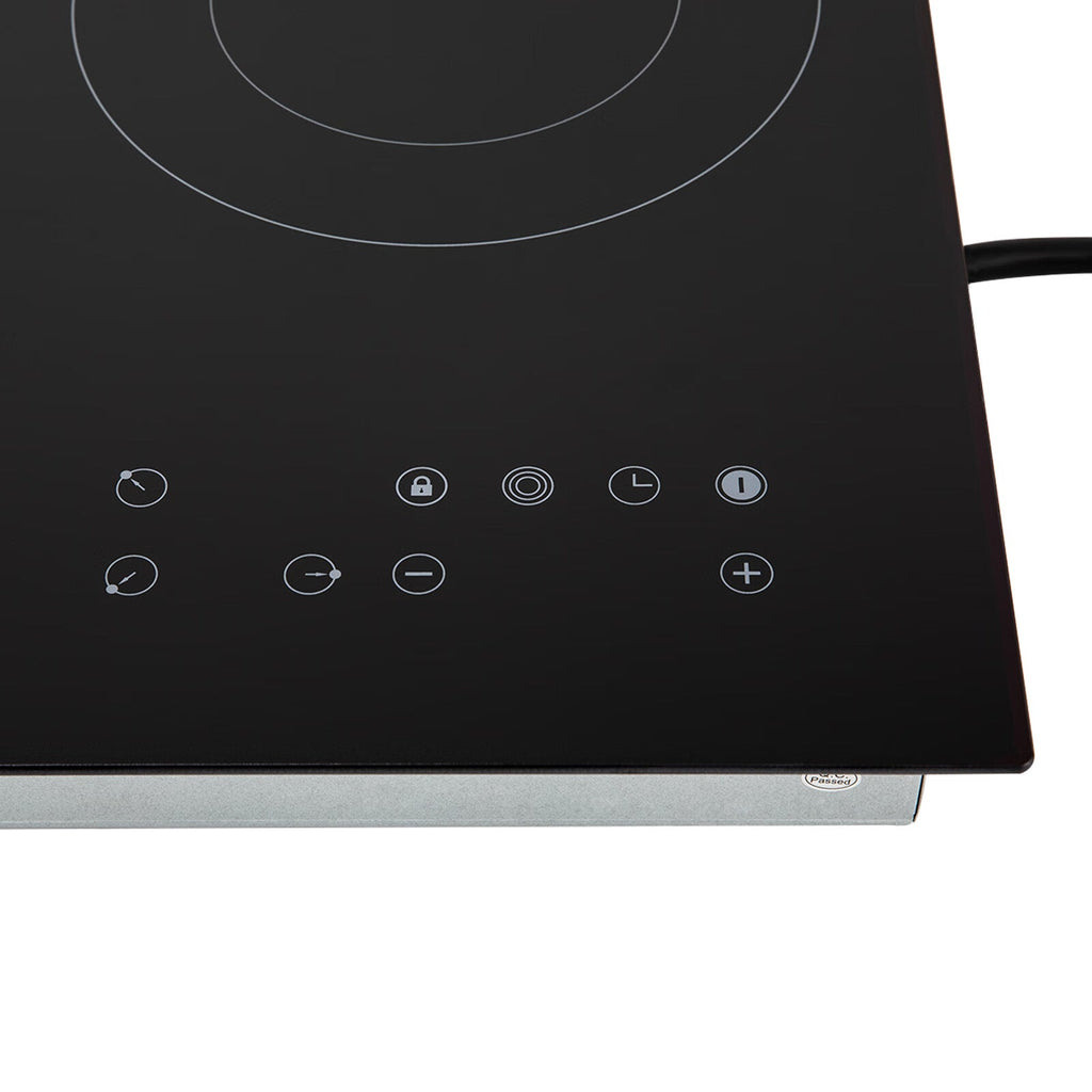 Aiqidi 2600W Electric Ceramic Cooktop 3 Burners Built-in Electric Cooktop Sensor Touch Control Countertop Electric Hot Plate Stove Top with Kid Safety Lock and Timer 9 Heating Level 110V