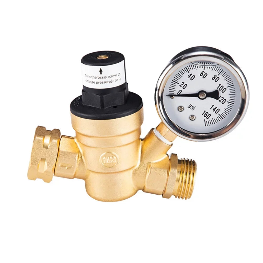 GoolRC Valve,0-160psi And Inlet Reducer With 0-160psi Valve -free Brass Pressure Valve -free Brass Adjustable Water Screened Filter Rv Water Pressure With 0-160psi And Pressure Reducer With
