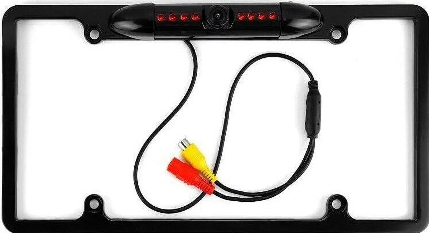 Backup Camera Rearview License Plate Frame for  KWV66BT -V66BT Black