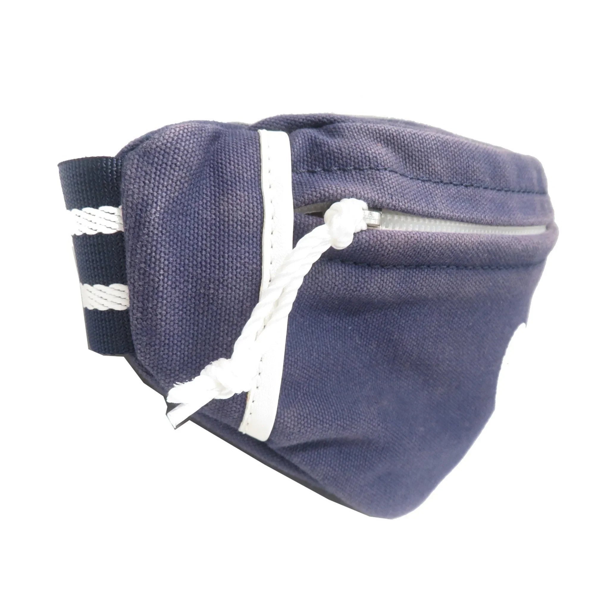 Pre-Owned  Sportsline Waist Bag Body Navy/White Canvas Women's Men's (Good)