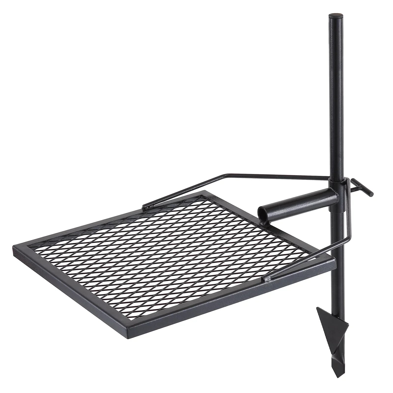 Swivel Campfire Grill 16" x 16" Heavy Duty Steel Open Fire Cooking Grate Adjustable