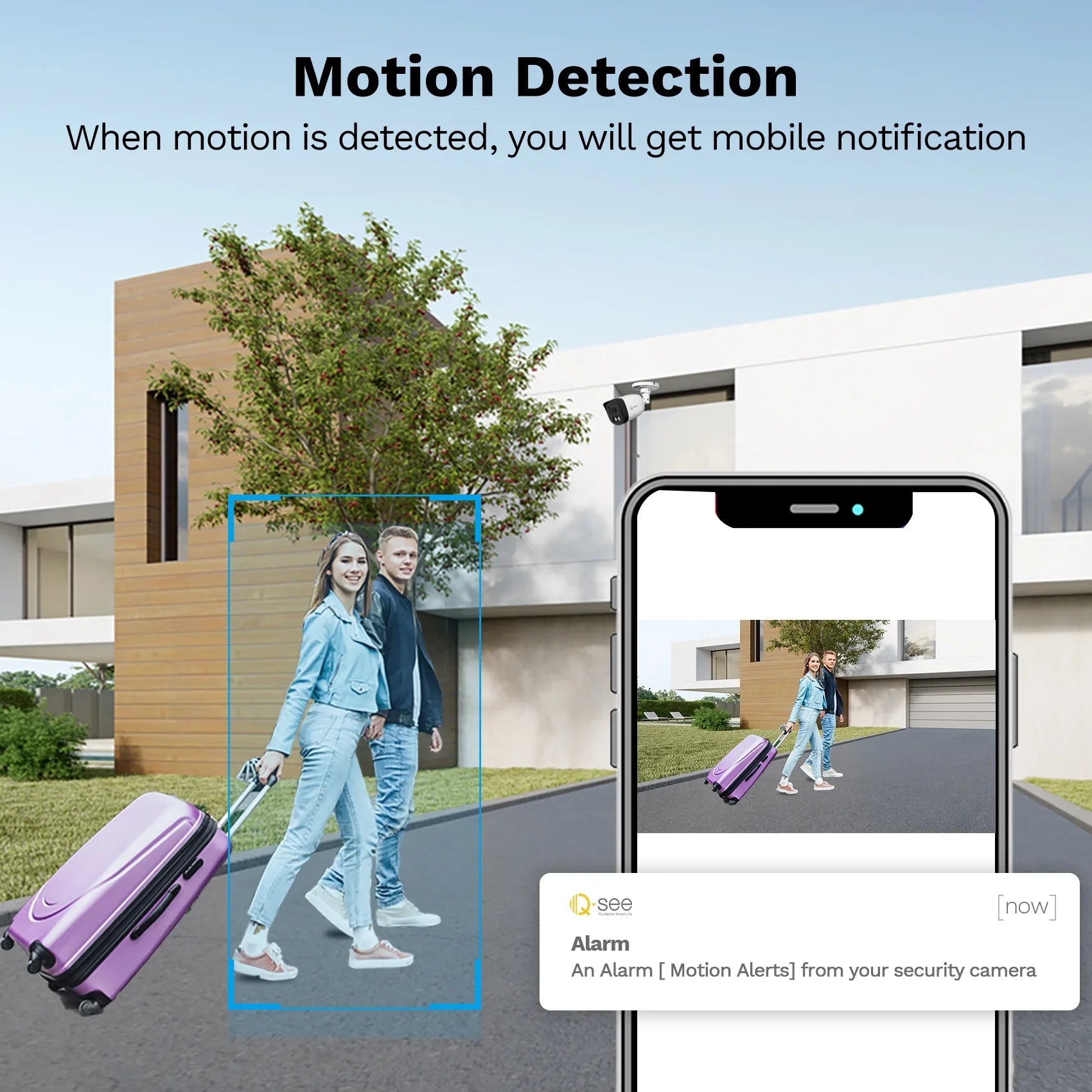 8CH 5MP Outdoor  Security Camera System, 4K  with 2TB  and 4pcs Smart Person/Vehicle Detection 5MP Wired Security Cameras, , 24/7 Recording, Remote Access for House Villa Store etc.