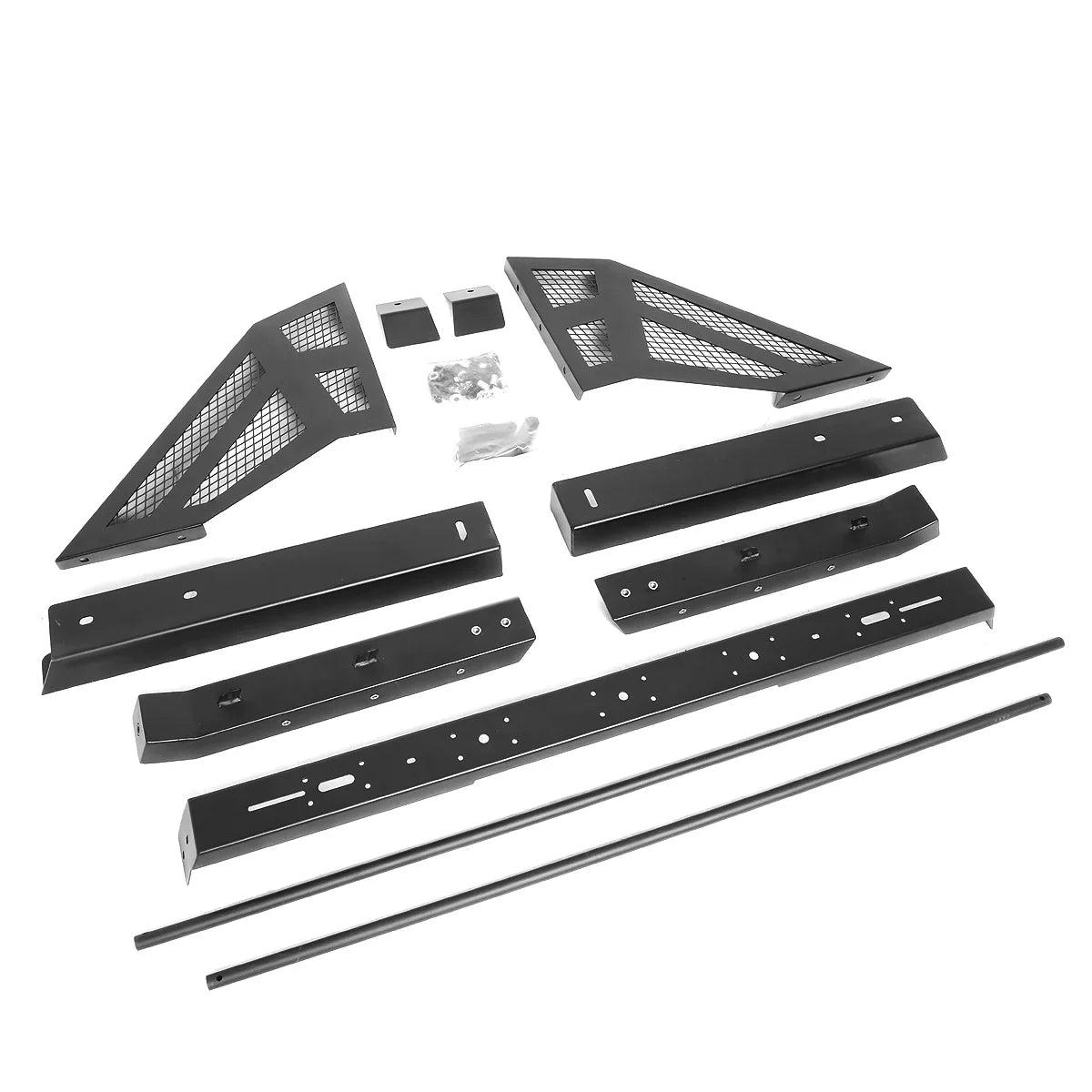 Motoring -004 For 2007 to 2018 Toyota Tundra Styleside Truck Bed Heavy Duty Aluminum Mesh Chase Rack Roll Bar Assembly 08 09 10 11 12 13 14 15 16 17