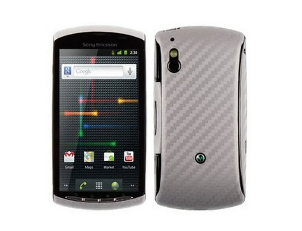 Skinomi Carbon Fiber Film Skin + Screen Protector Cover for Xperia Play