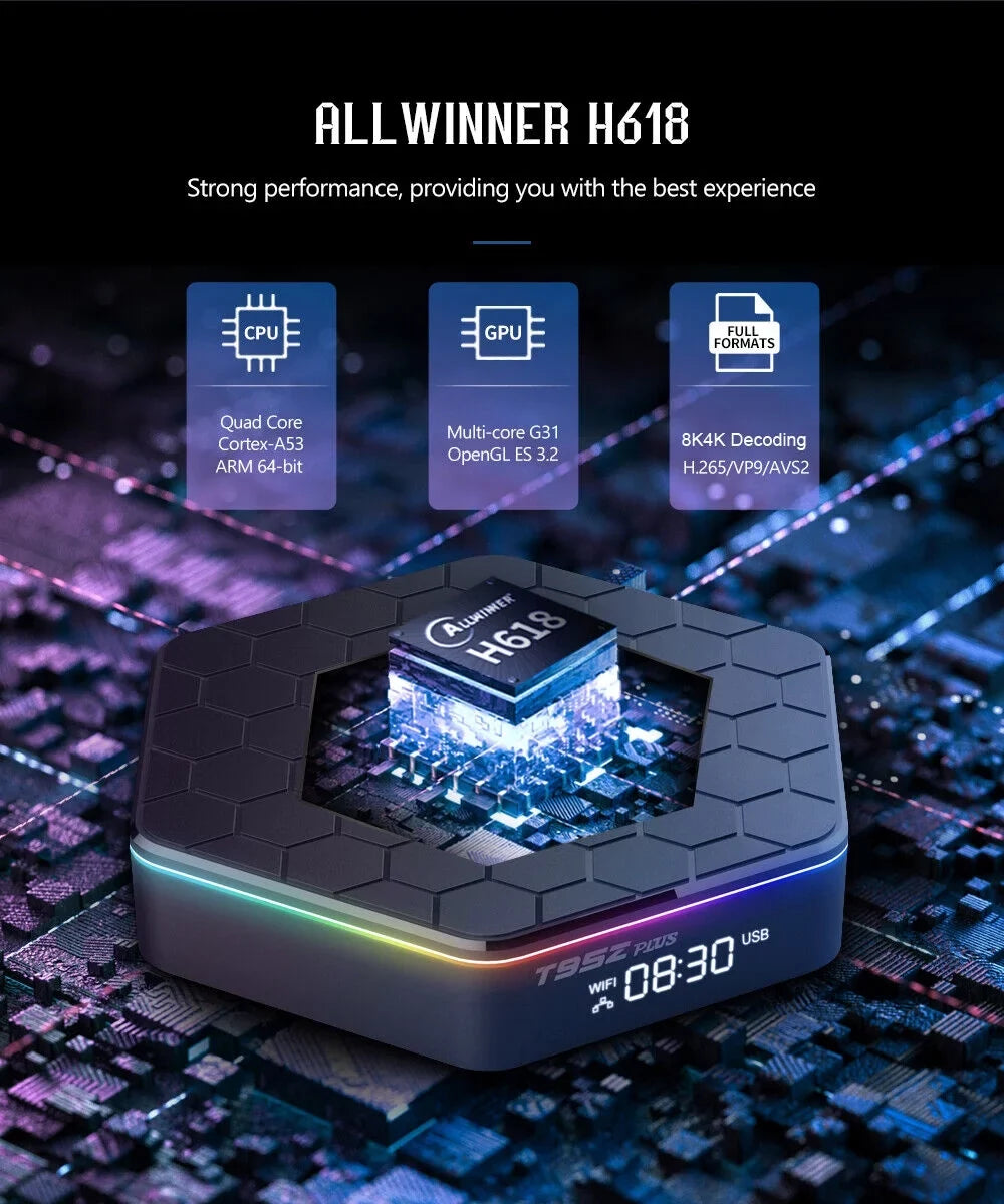 JahyShow Upgraded T95Z Plus  Box - Smart Android 12.0, 6K  Stream Player, 4+128G