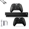 Pre-Owned Microsoft Xbox One X 1TB with 2 Controller, 4K Ultra  Black with   Cleaning Kit  Bundle (Refurbished: Like New)