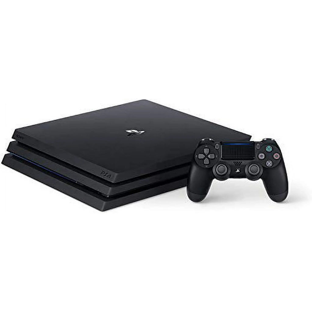 Sony PlayStation 4 Pro 1TB Gaming Console Black with Charging Dock Headset 2 Controller Bolt Axtion Like New