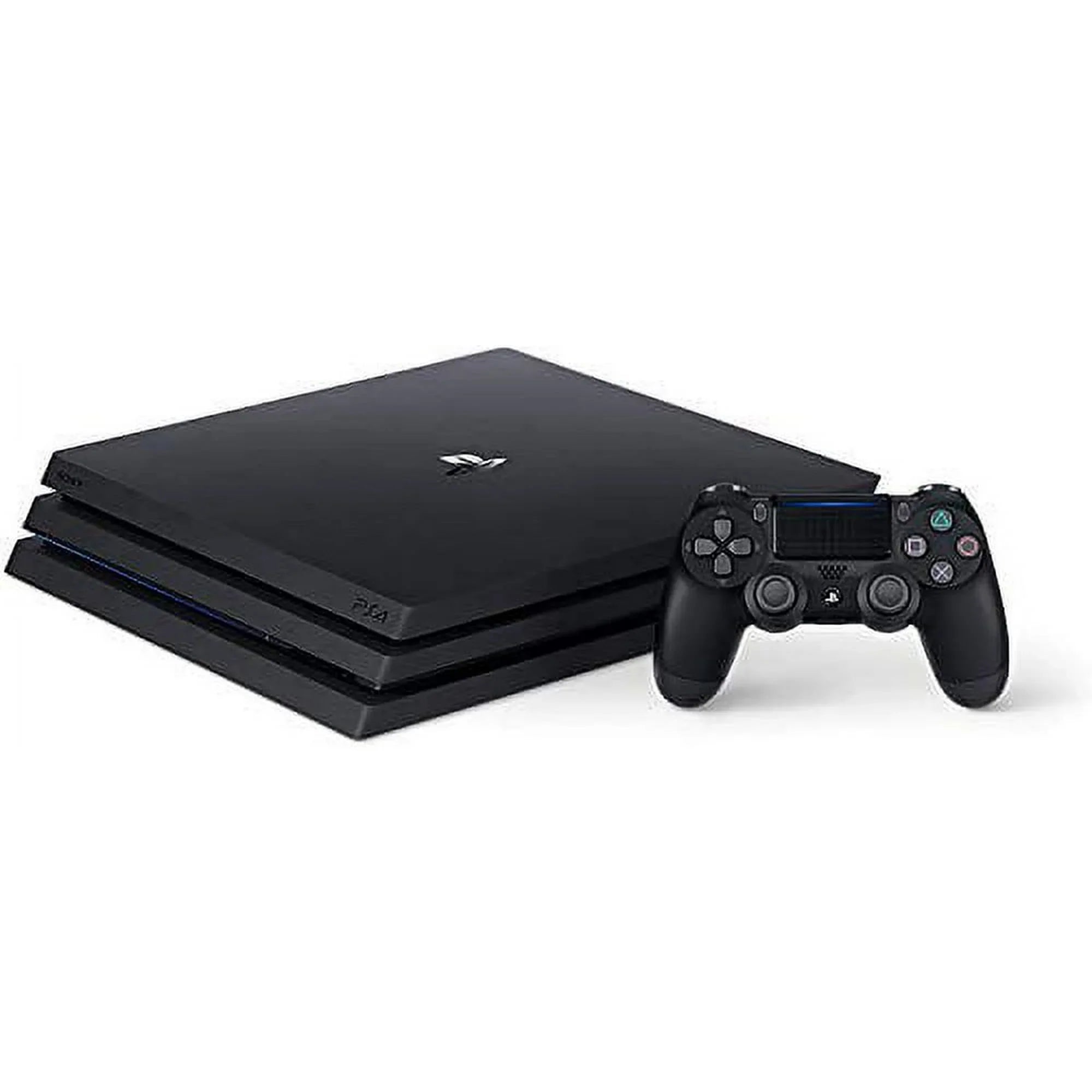 Sony PlayStation 4 Pro 1TB Gaming Console Black with Charging Dock Headset 2 Controller Bolt Axtion Like New