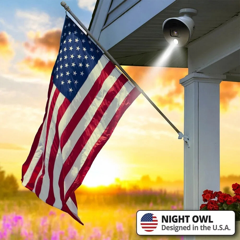 Night Owl 4K Ultra  Wired Indoor/Outdoor Built-in Motion-Activated Spotlights
