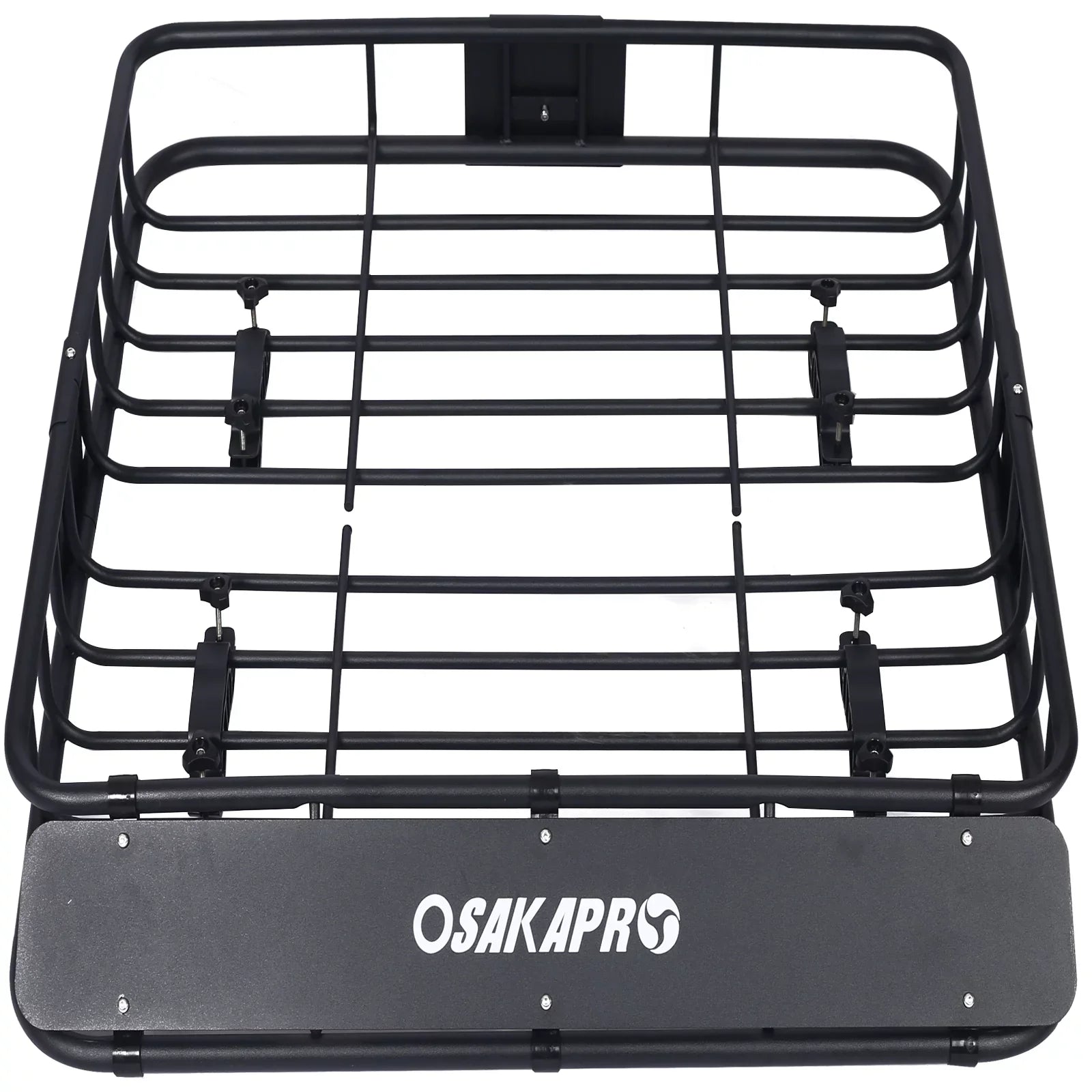 Universal Fit Black Steel Top Mount Roof Rack 43" Heavy-Duty Steel Weatherproof - Rooftop Cargo Carrier Basket
