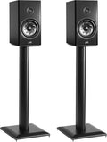 Premium Universal Floor Speaker Stands - Vibration-Absorbing  Design Works with Edifier, Polk, & Other Bookshelf Speakers Or Studio Monitors - Includes Sound Iso Pads & Carpet Spikes