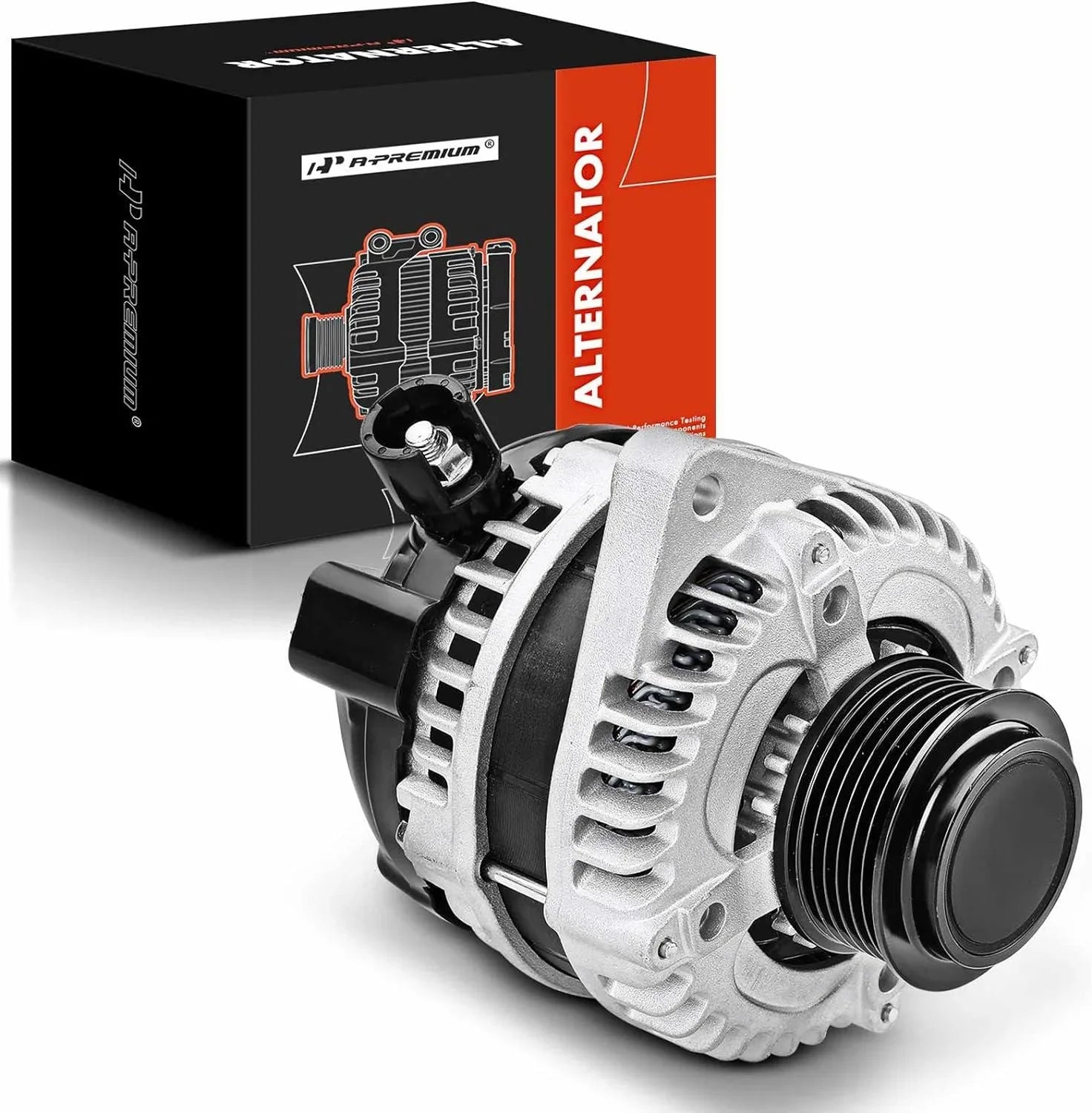 A-Premium Alternator Compatible with Honda Odyssey 2011-2013, Pilot 2012-2015, Ridgeline 2012-2014, V6 3.5L, 130Amp 12V  6-Groove Pulley, Replace# 31100-RV0-A01