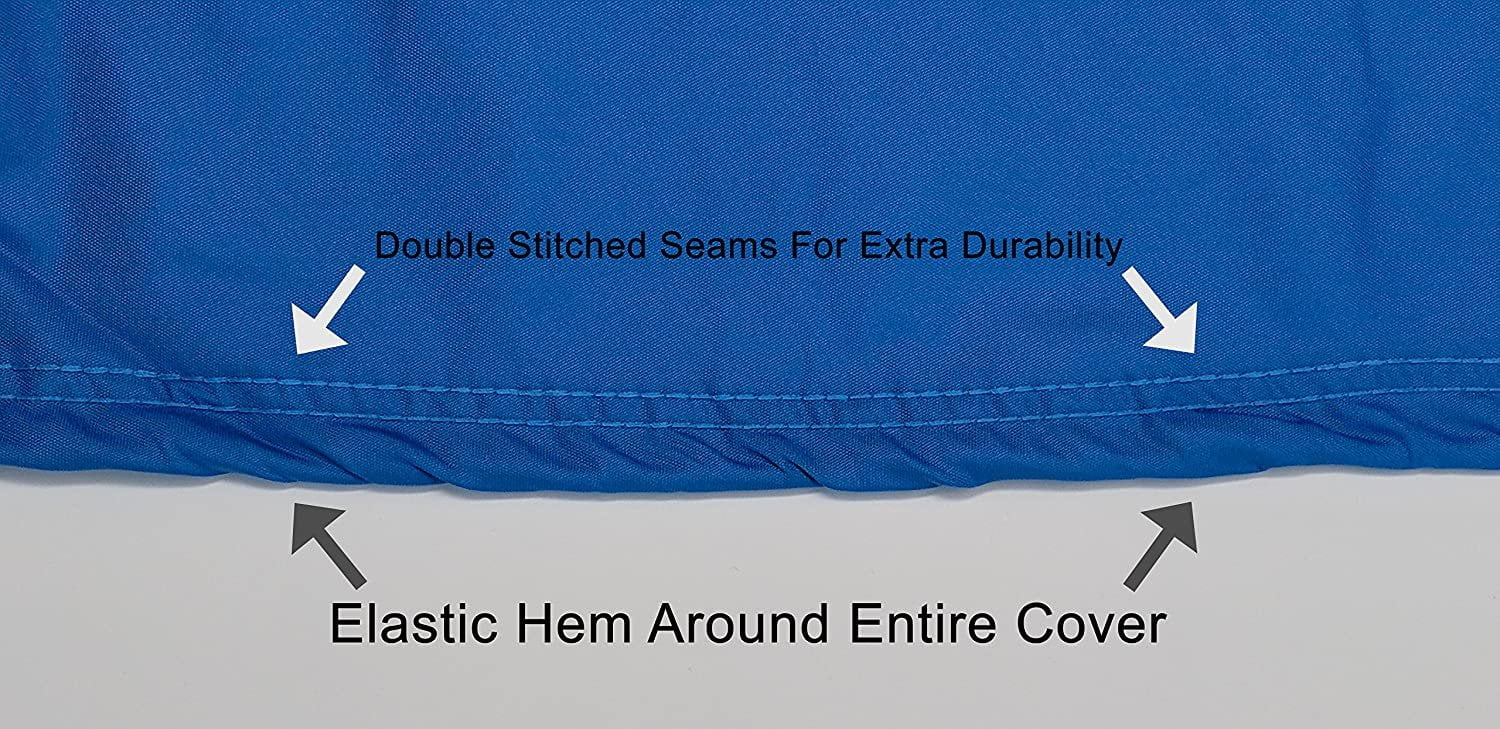 Weatherproof Jet Ski Covers for Yamaha Wave Runner  2009-2016 - Blue/Black Color - All Weather - Trailerable - Protects from Rain, Sun,  Rays, and More! Includes Trailer Straps and Storage Bag