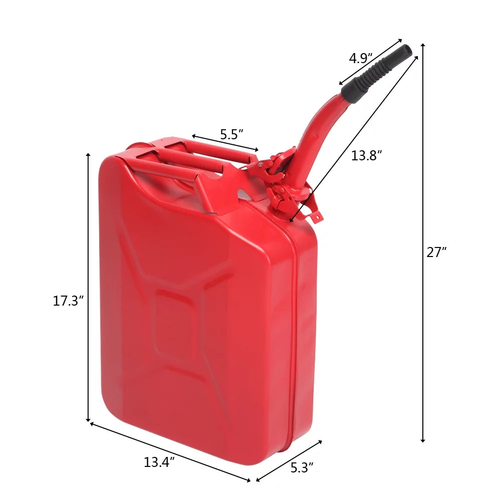 Winado 5 Gallon 20L Steel Gas Can Power Emergency Backup Tank Fuel Contanier
