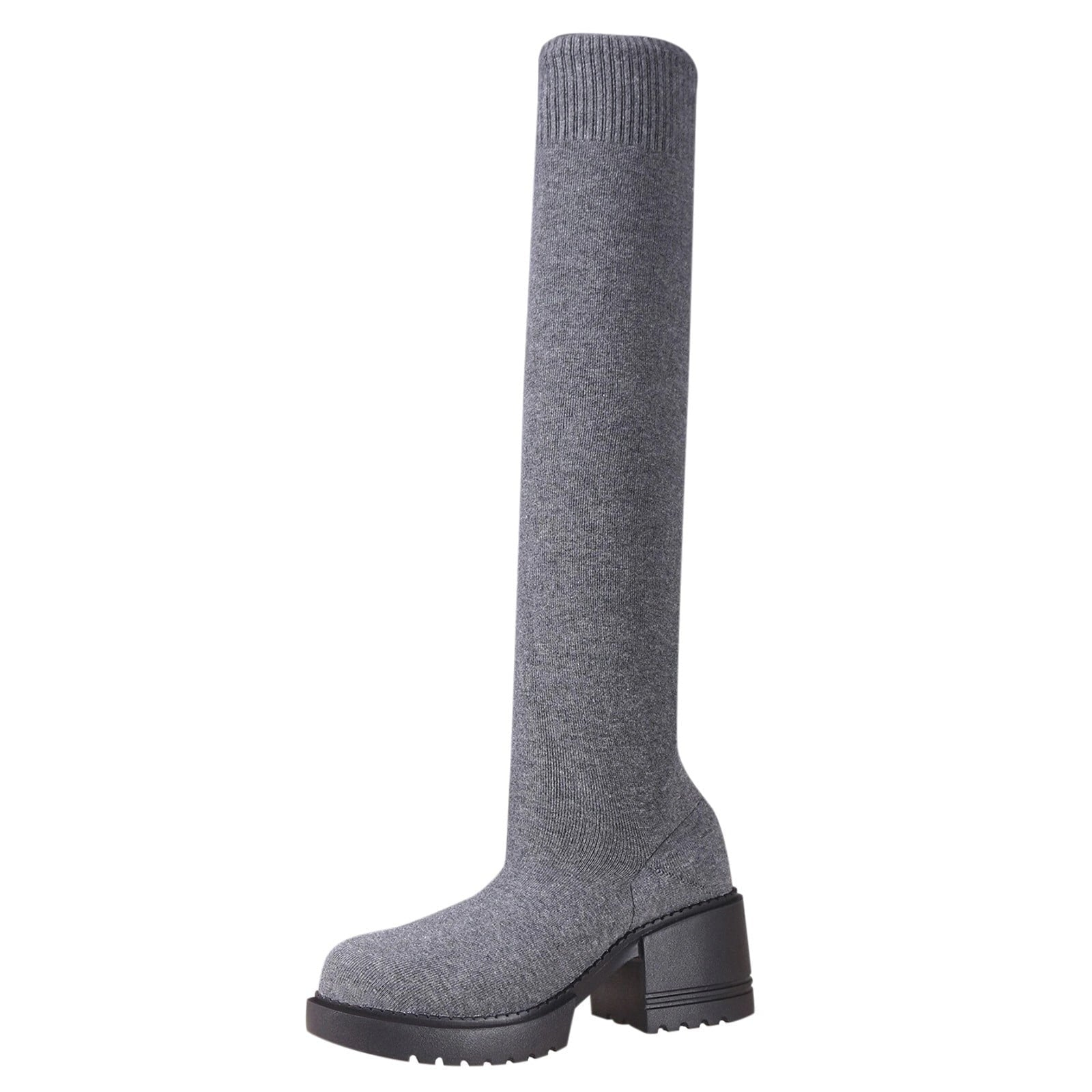 Pull on Work Boots Women Minimalist Heeled Sock Boots Long Boots Ladies Knee Length Boots Buckle Winter Boots for Women Waterproof Snow Size 11