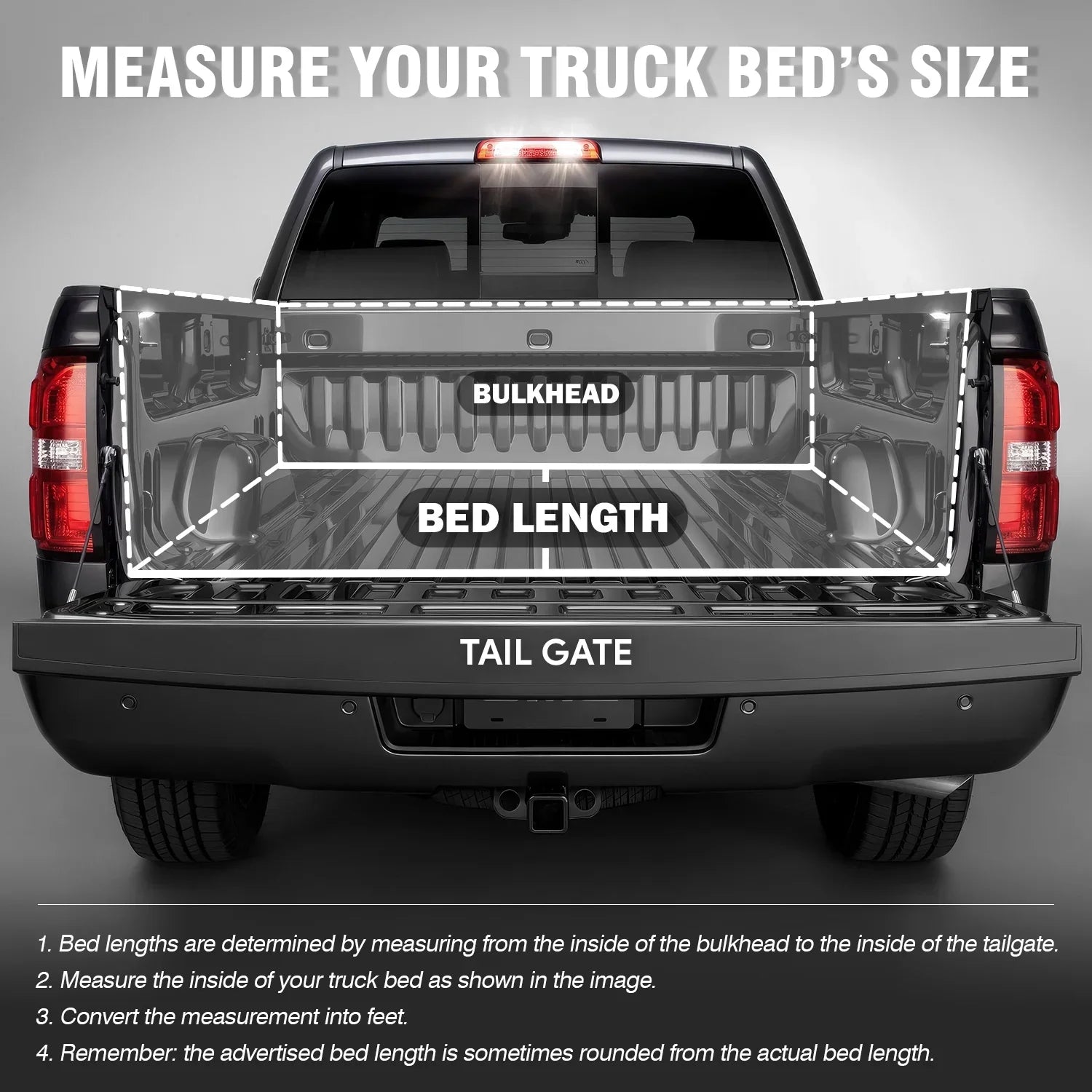 Motoring --090 For 2019 to 2021 Ford Ranger 5Ft Truck Short Bed Black Powdercoated Aluminum Frame  Hard Top Tri-Fold Tonneau Cover 20