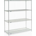 Nexel Chrome Wire Shelving Starter Unit - 5 Tier - 72"W x 24"D x 63"H