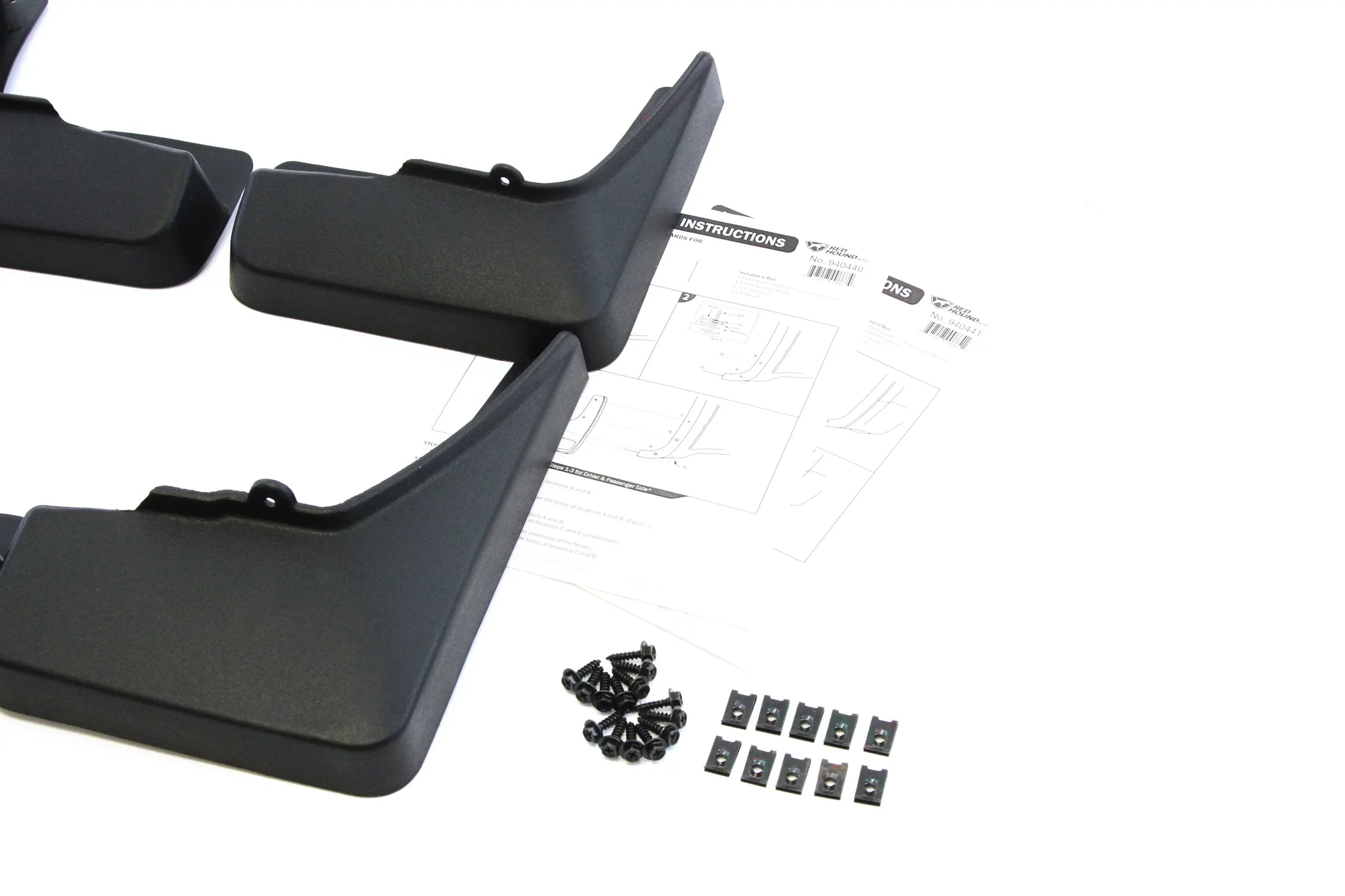 Red Hound Auto Compatible with  Terrain 2010-2015 Mud Flaps Splash Guards Front and Rear Molded 4pc Full Set 19170503