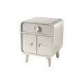 Modern Minimalist Nightstand with Two Drawers and Open Shelf