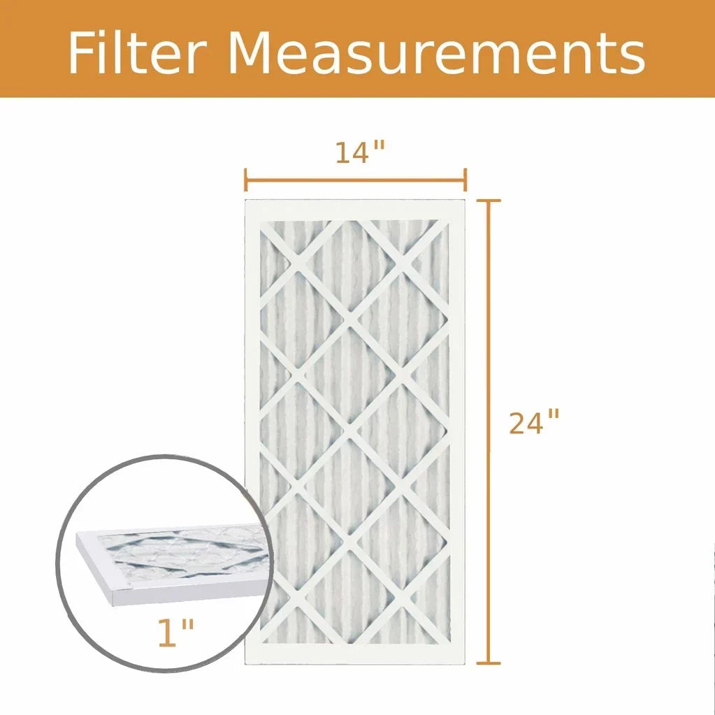 14x24x1 Key Pleat Purolator Air Filter -  8 (6 Pack)