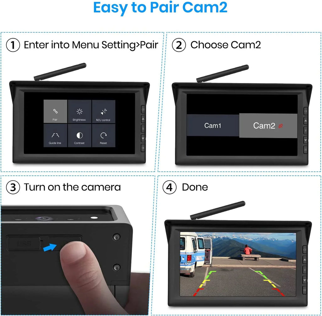 '- 1080P  Backup Camera Wireless for Solar4 Only,No Wires Installation Rear View Camara ,  Night Vision Back up Camera for Car/Truck