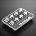 Whiskey Ice Cubes Stainless Steel Ice Cubes for Drinks Chilling Set of 4/6/8 with Box, Reusable Metal Whiskey Stones, Wine Chiller Rocks No Dilution Waterless Ice for Scotch, Vodka, Rum (Size : 8pcs