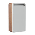 Modern Minimalist Wall-Mounted Waste Bin with Wooden Base