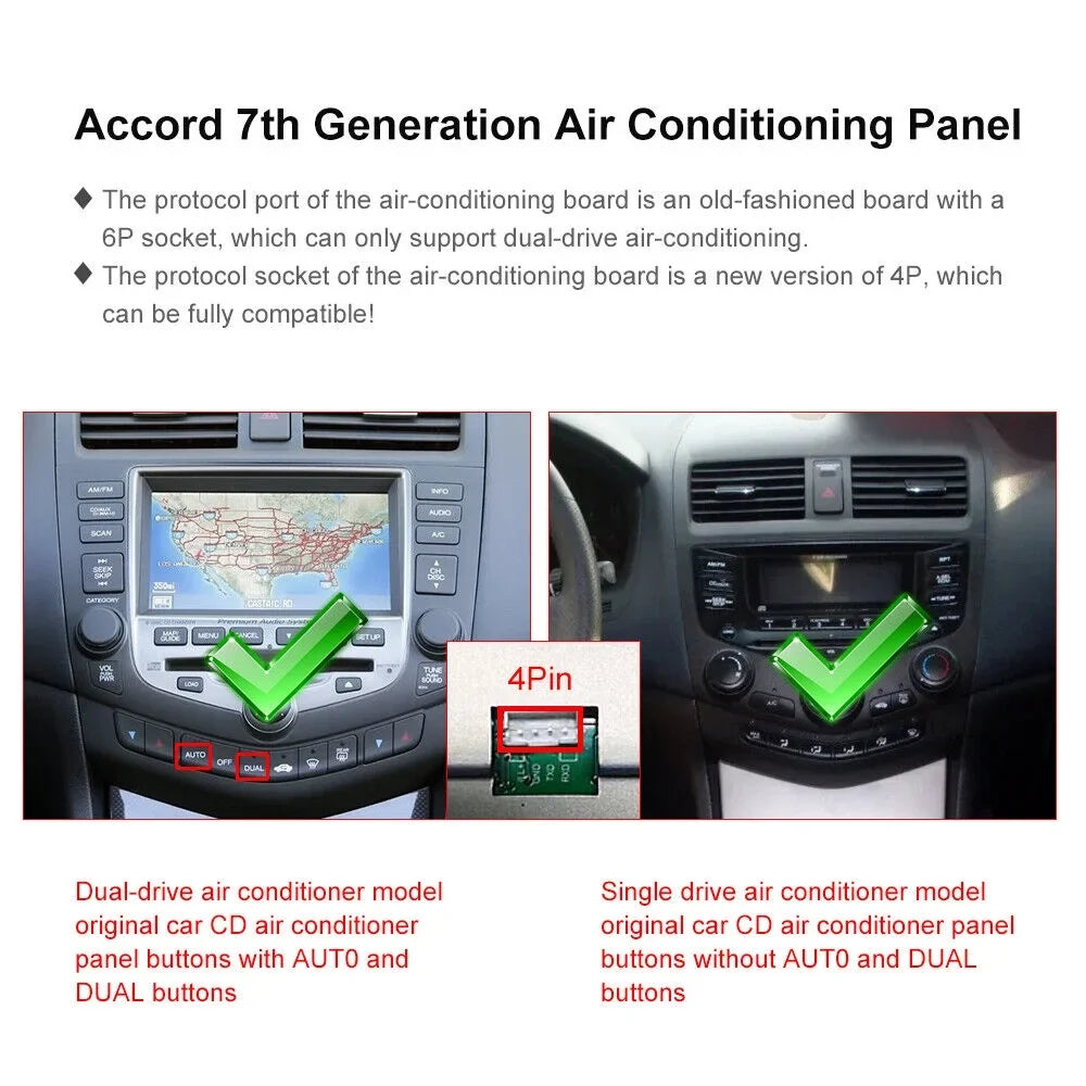 10.1" Touch Screen Android 12  Navigation Bluetooth Double 2 Din Car Stereo Radio Head Unit 2+32GB Carplay For 2003 2004 2005 2006 2007 Honda Accord