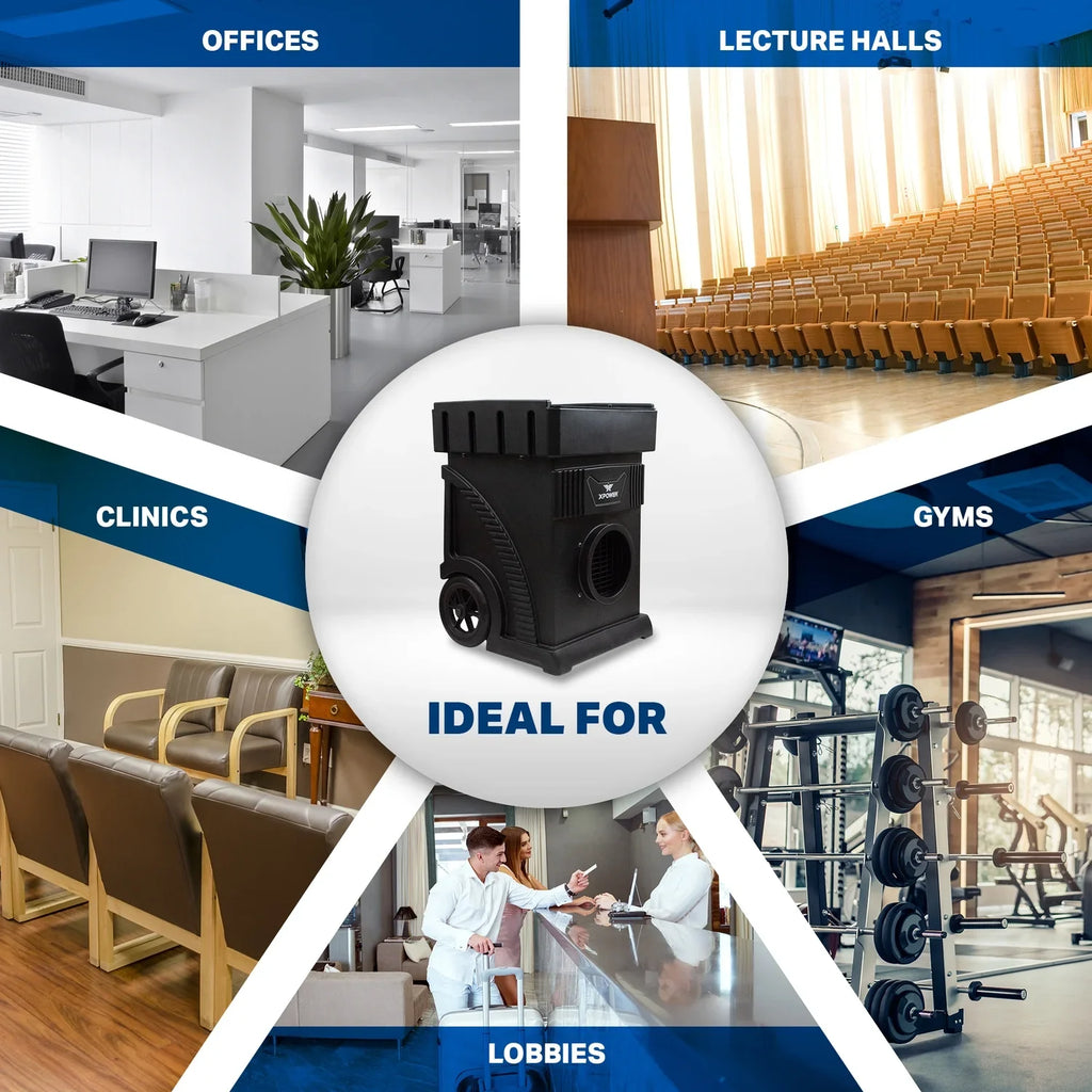'-2500D  Commercial  Filtration Air Purification System, Industrial, Heavy Duty, Negative Air Machine, Air Scrubber with Variable Speed & Volume Control for Large Spaces