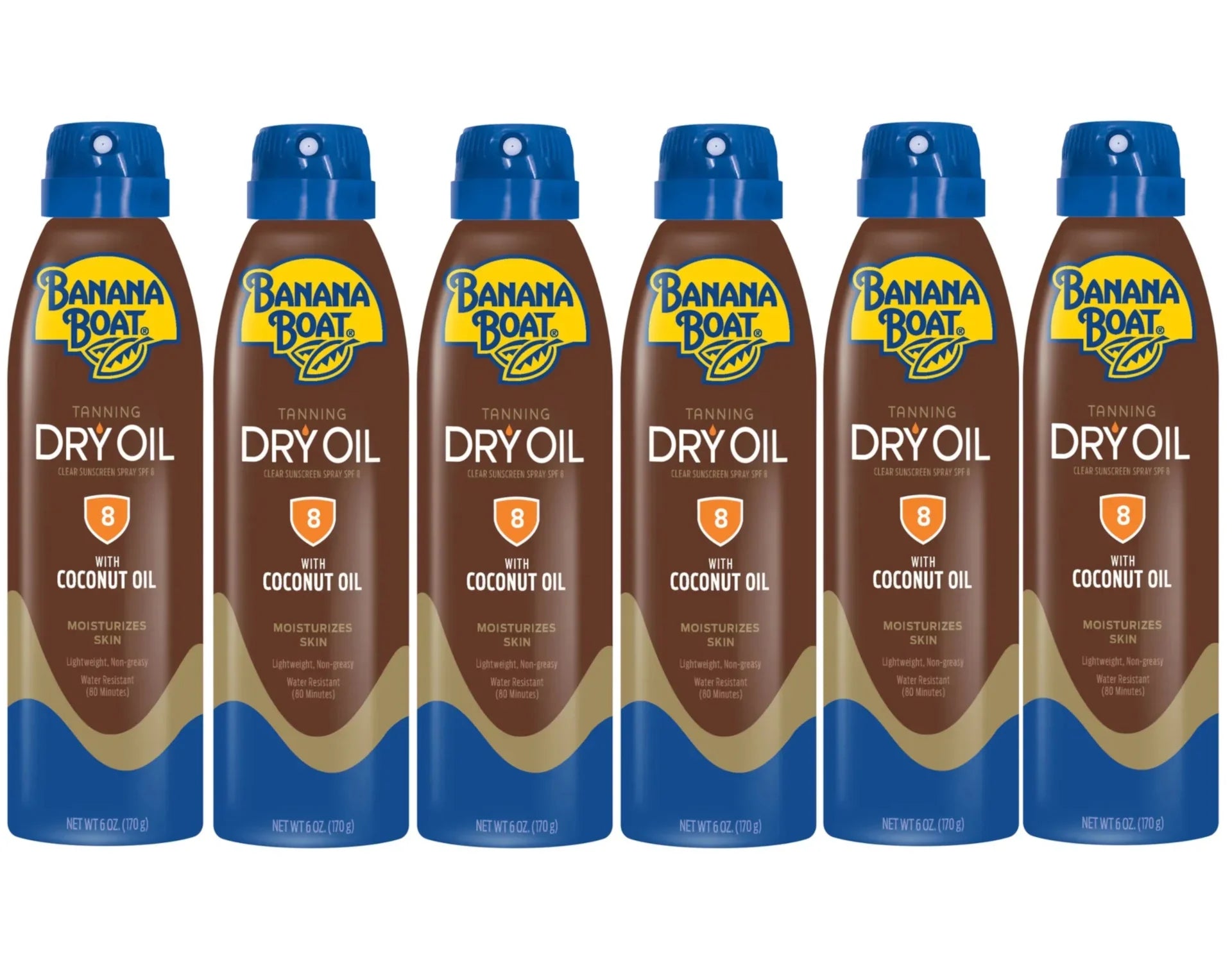Banana Boat UltraMist Deep Tanning Dry Oil -  8 (Pack of 6)