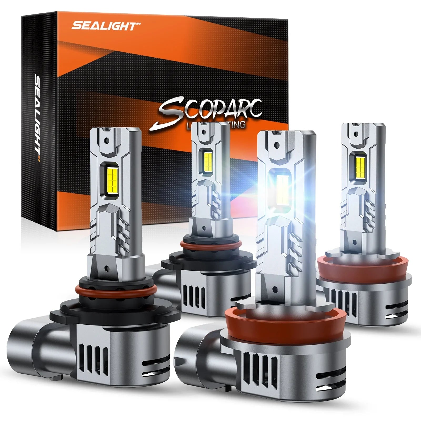 Sealight 9005 H11  Bulbs Combo, 30000LM 6500K Cool White, HB3 H8 H9  Light Bulbs