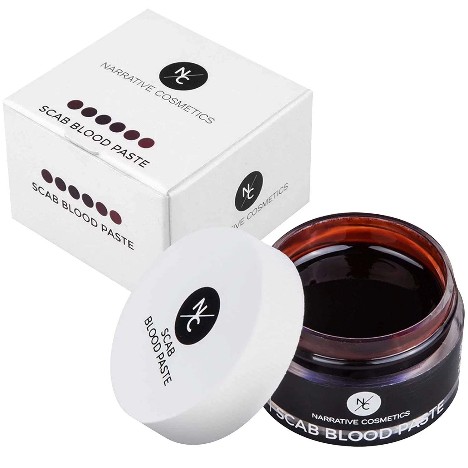 Narrative Cosmetics Starter Effects Kit - 6 Color Bruise Wheel, Scar Wax with Double Sided Spatula, Scab Blood Paste, and Foam Makeup Sponge Block - Perfect for Special  and Theatrical Makeup