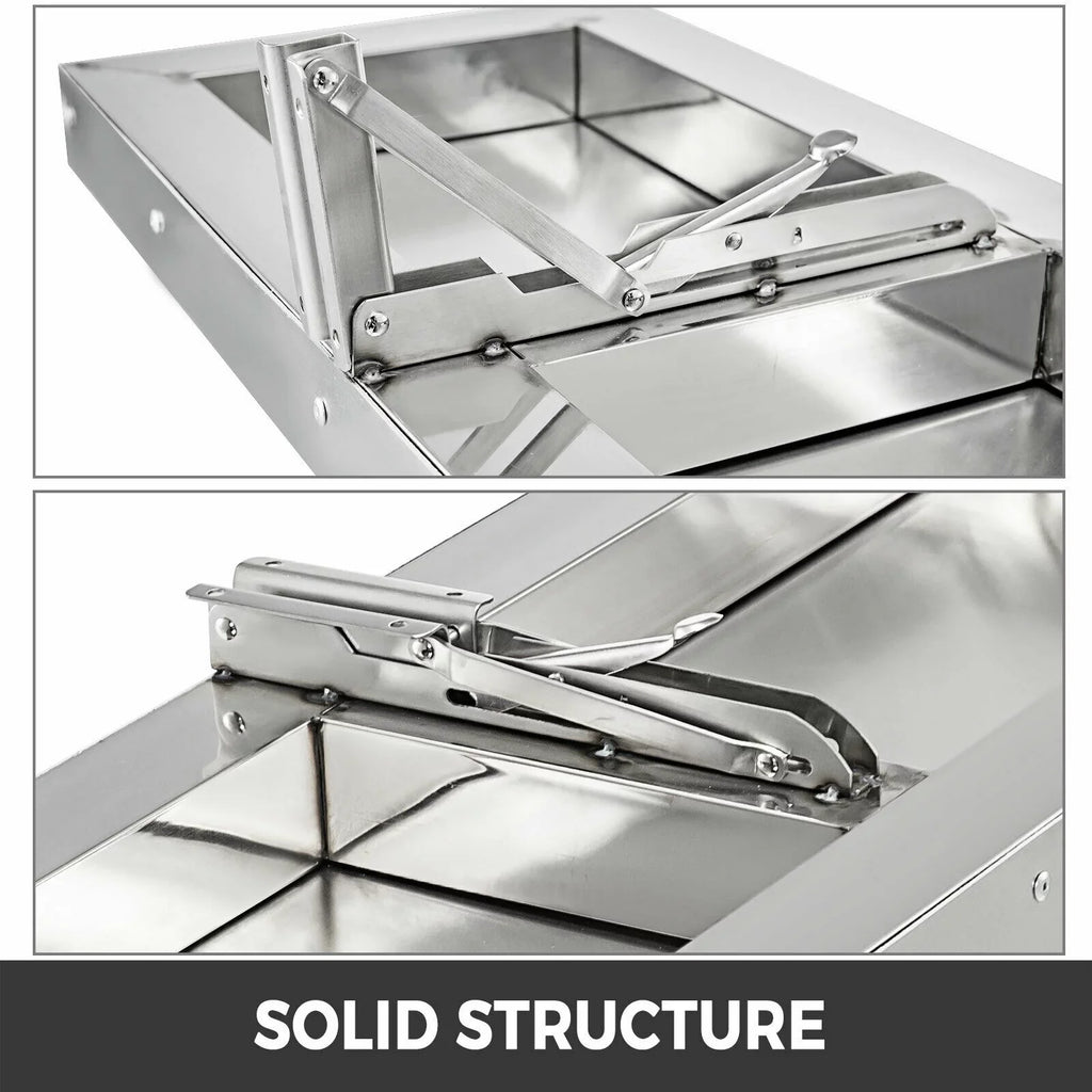Concession Shelf 48L x 12W inch Stainless Steel Drop Down Folding Serving Food Shelf Stand Serving for Concession Trailer Serving Window