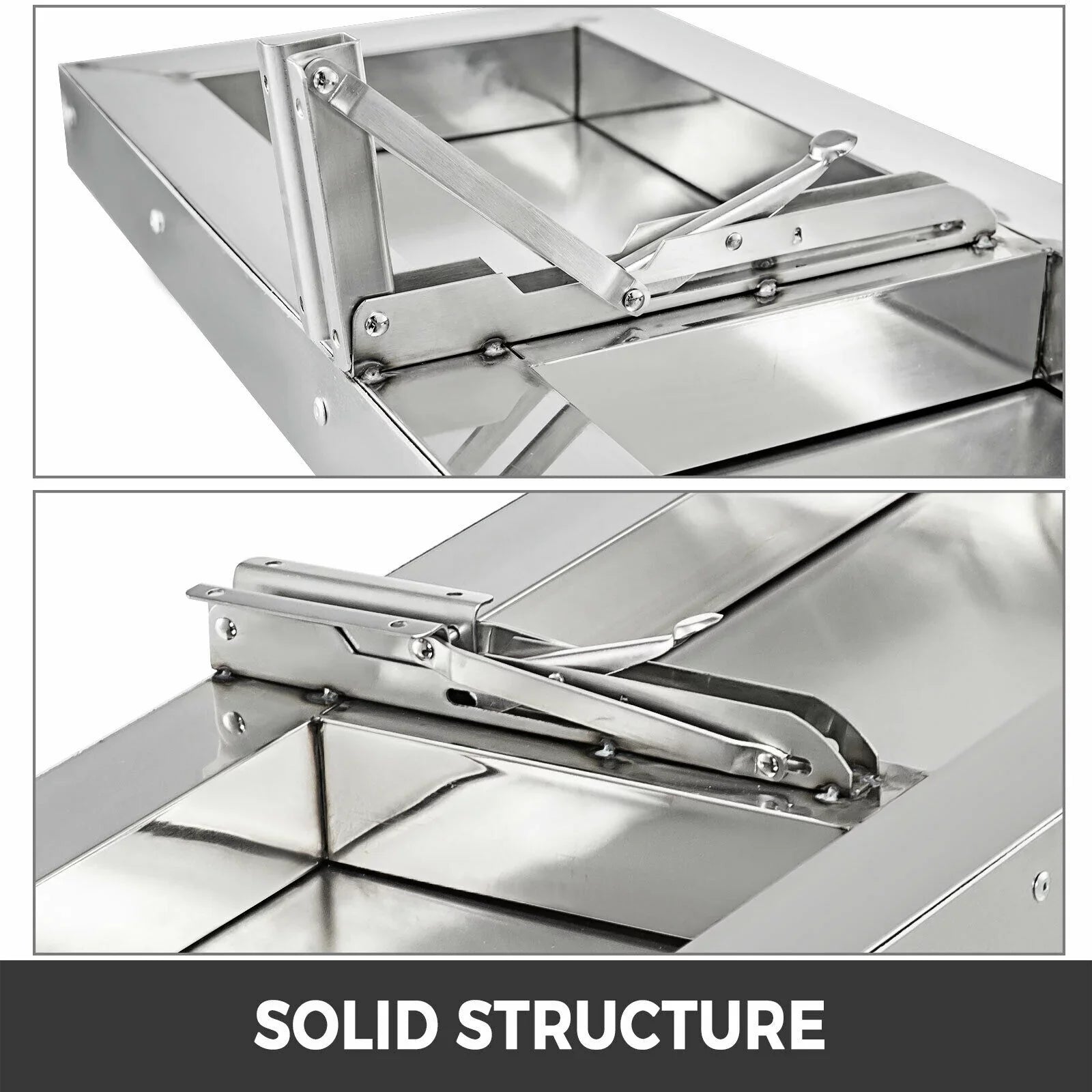 Concession Shelf 48L x 12W inch Stainless Steel Drop Down Folding Serving Food Shelf Stand Serving for Concession Trailer Serving Window
