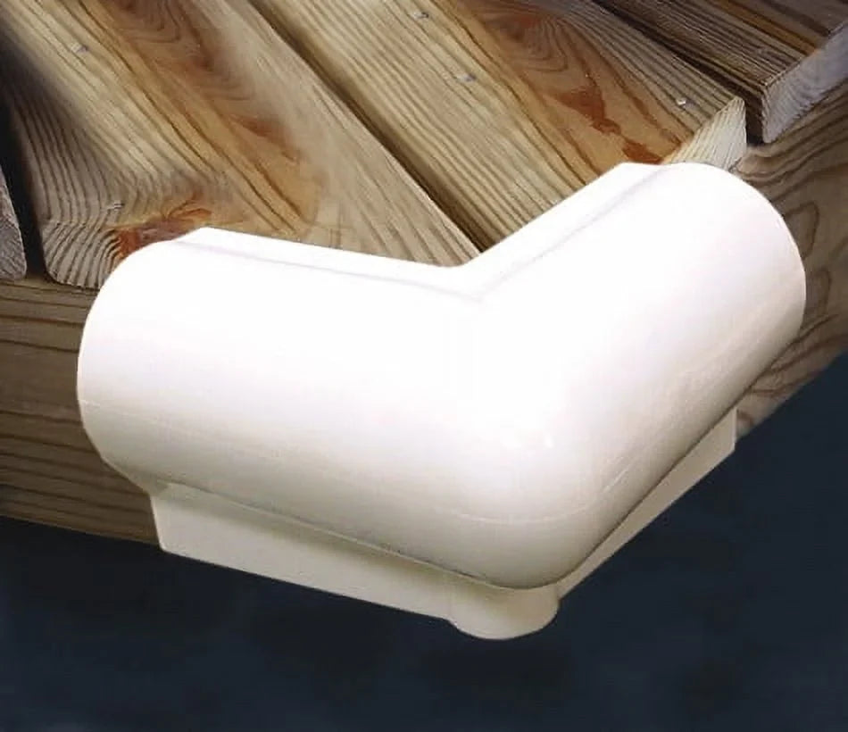 Taylor Made Products 90 Degree Vinyl Dock Corner Bumper (White) , 6" X 6"
