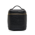 Pre-Owned Authenticated Chanel  Caviar Vanity Bag Leather Black Unisex (Good)