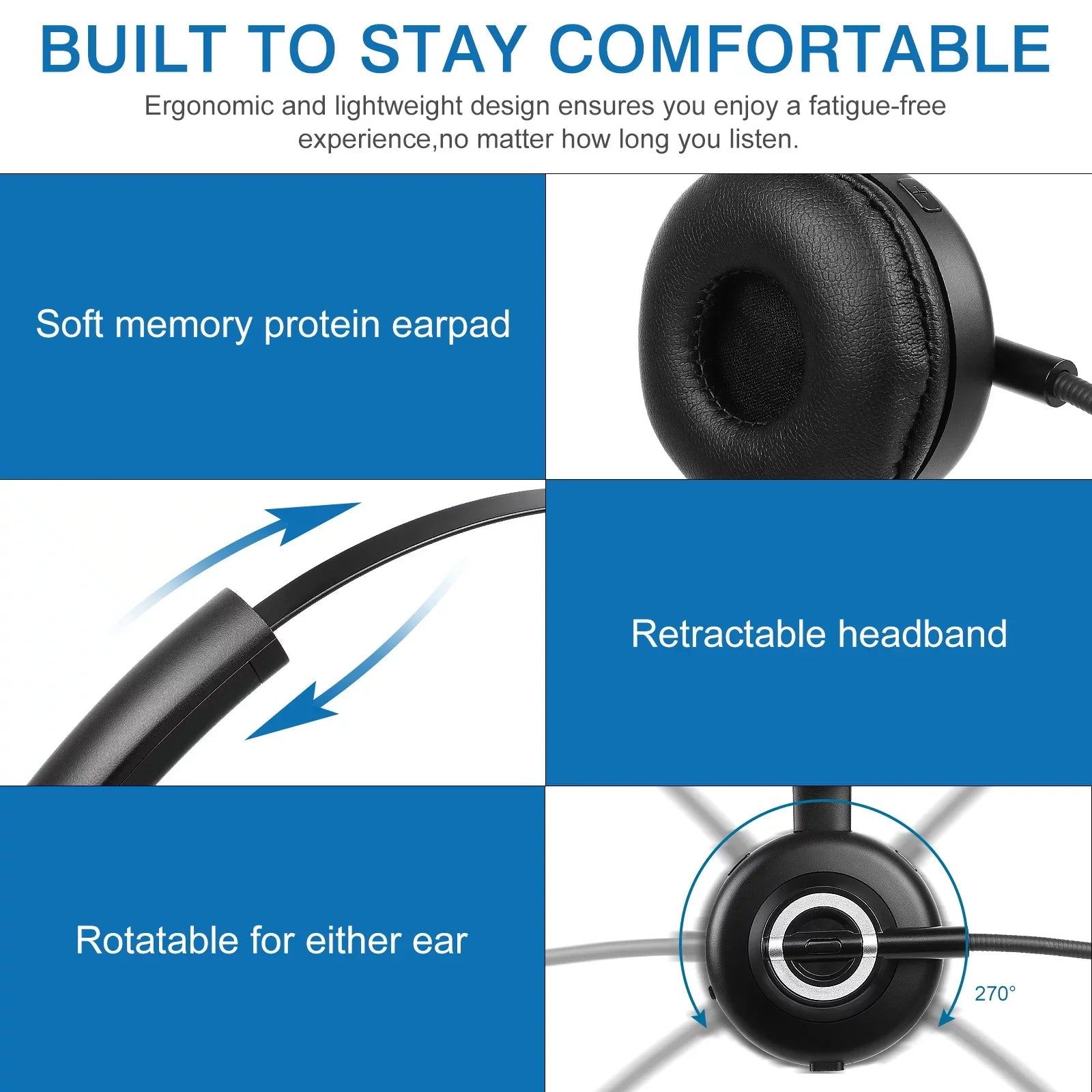 Comfortable Bluetooth Headset, -M97 Wireless Headset with Microphone, Wireless Cell Phone Headset with Noise Isolation Mic Charging Base Mute Function for Oppo RX17 Pro With Charging Dock