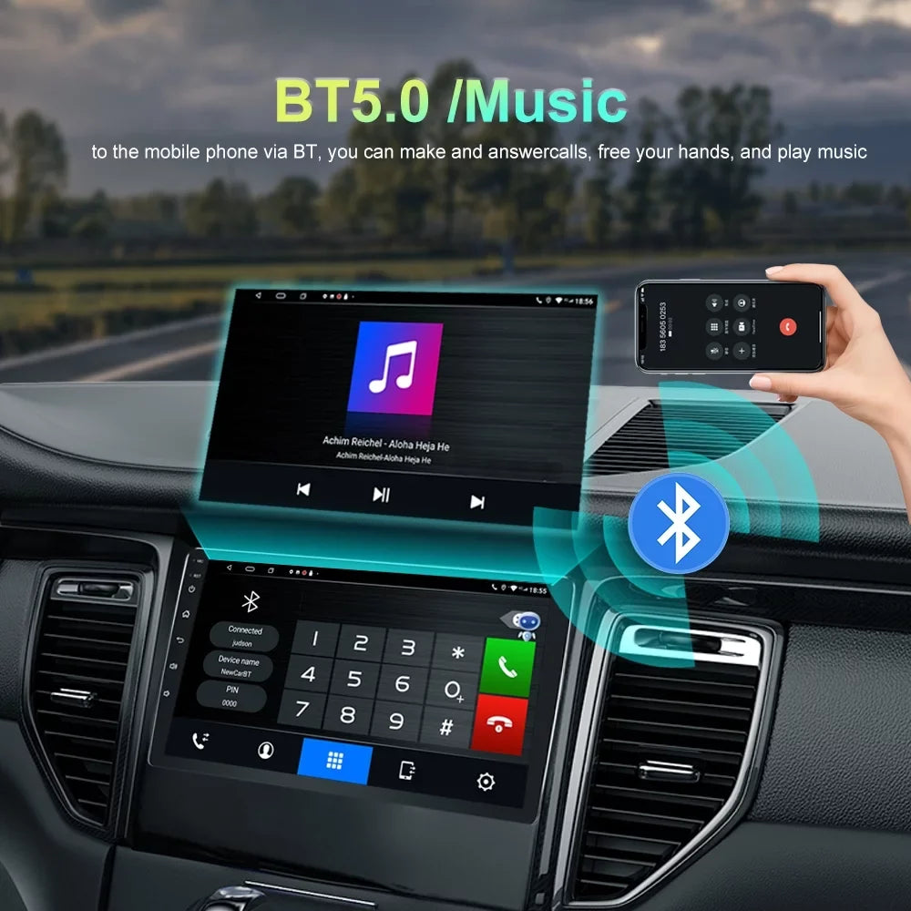 10.1 Inch Car Audio for Toyota Tundra 2007-2013, Sequoia 2008-2017, Android 13  Navigation with Bluetooth 5.0   Radio  Carplay 4GB 64GB