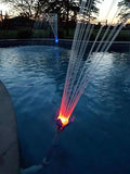 Magic Pool Fountain Day/Night Multicolor  Water Powered Easy to Install Swimming Pool Fountain with Pool Jet and Color Changing Light Bulb