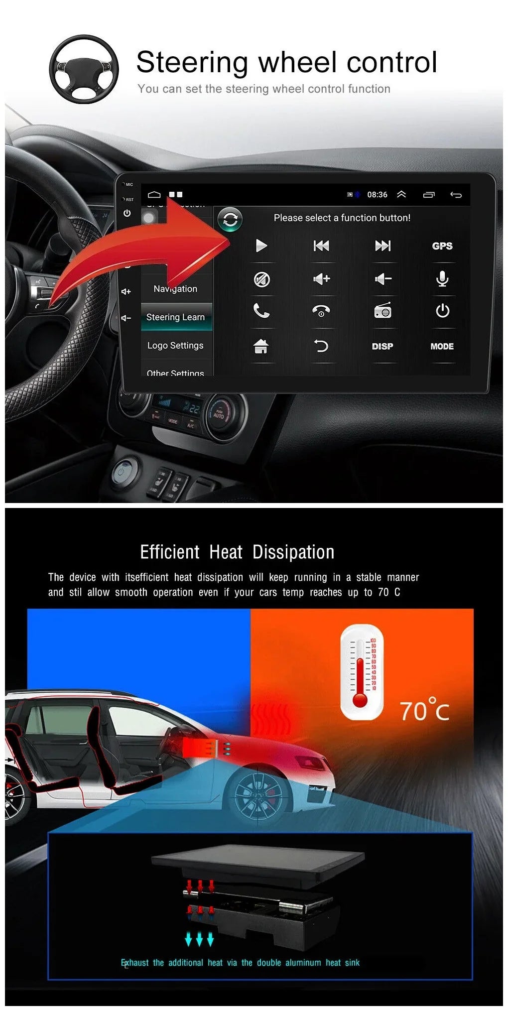 10.1" Touch Screen Android 12  Navigation Bluetooth Double 2 Din Car Stereo Radio Head Unit 2+32GB Carplay For 2003 2004 2005 2006 2007 Honda Accord