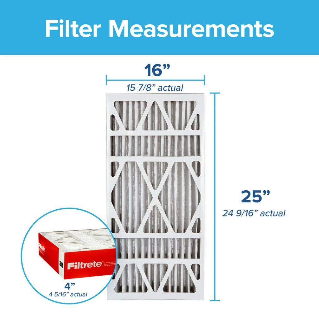 Filtrete 16x25x4 Air Filter,  1000  11, Allergen Defense, 2 Filters