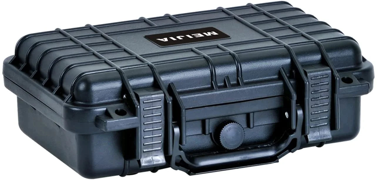 Portable All Weather IP67 Waterproof Protective Hard Case, Small Camera Case,Dry Case with Customizable Foam,Fit Use of Drones, Camera,Equipments, 11.65 x8.35 x3.78 (Elegant Black)