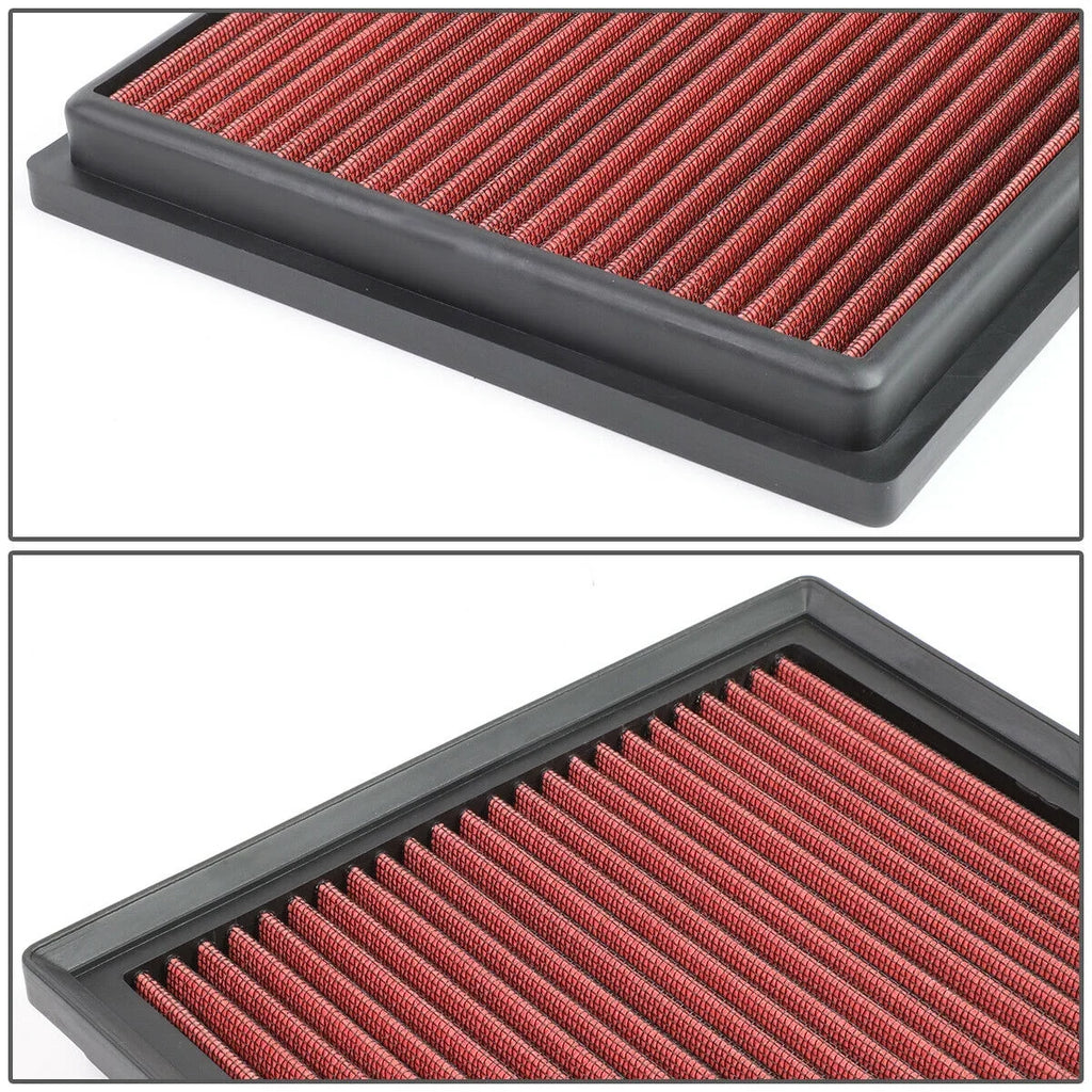 For 2010-2016 Lexus Toyota 3.5 Reusable Drop-In Dry Panel Air Filter Red