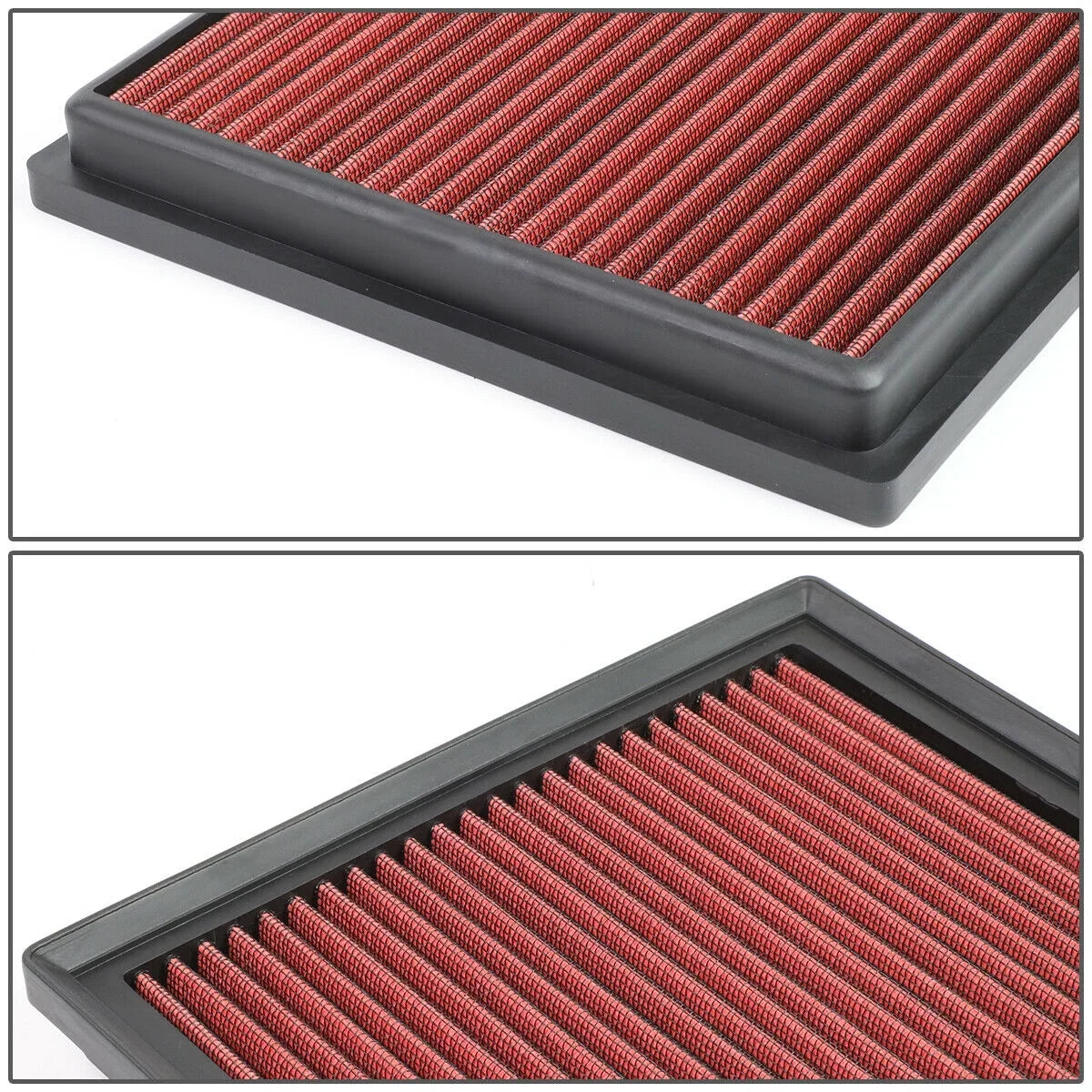 For 2010-2016 Lexus Toyota 3.5 Reusable Drop-In Dry Panel Air Filter Red