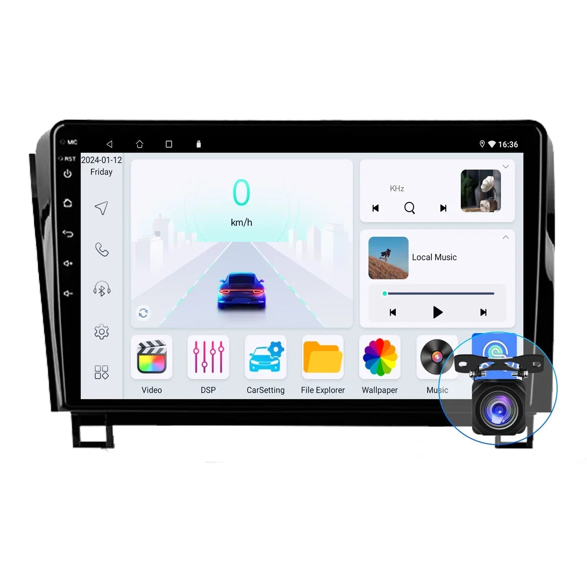 10.1 Inch Car Audio for Toyota Tundra 2007-2013, Sequoia 2008-2017, Android 13  Navigation with Bluetooth 5.0   Radio  Carplay 4GB 64GB
