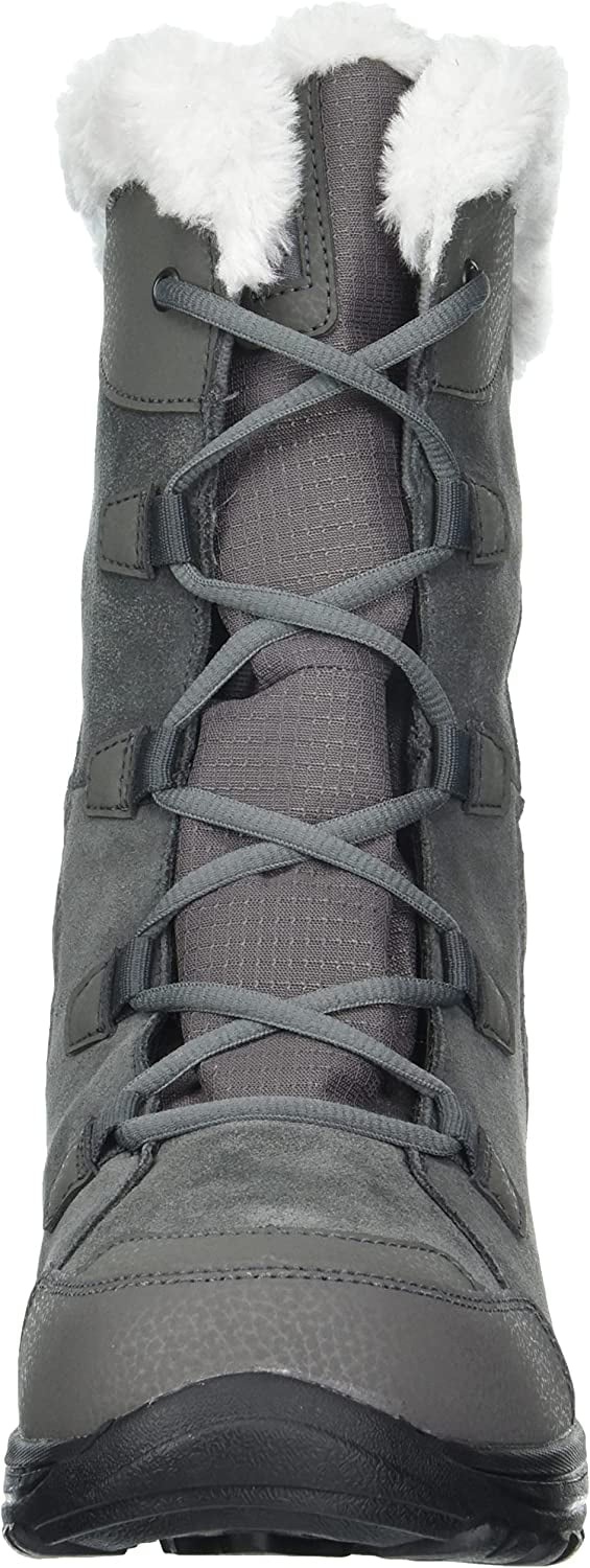 Columbia Womens Ice Maiden  Snow Boot 9 Wide Shale/Dark Raspberry